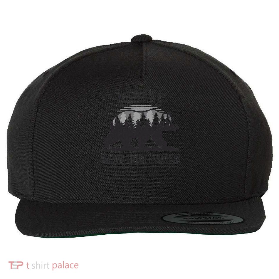 Resist Save Our Parks Bear Nature Conservation present Wool Snapback Cap