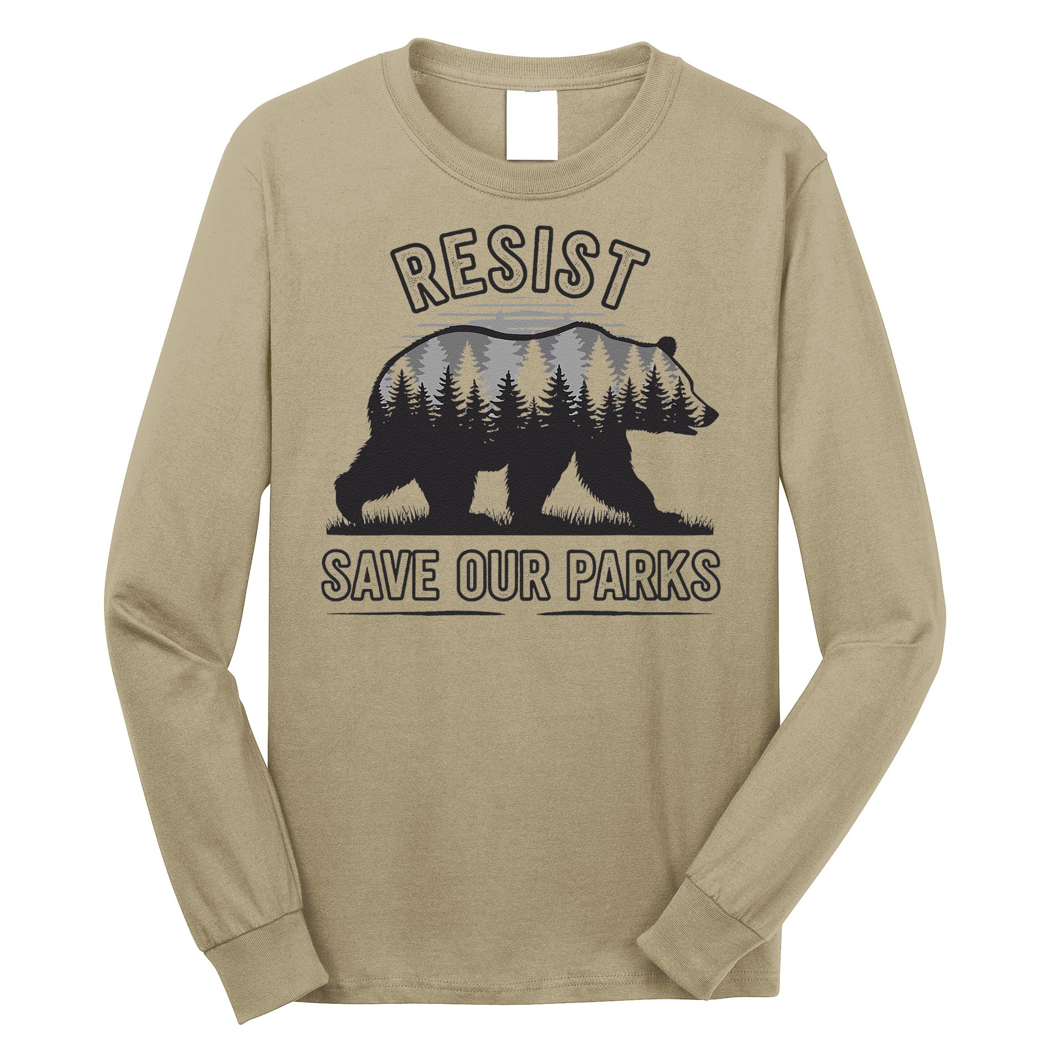 Resist Save Our Parks Bear Nature Conservation present Long Sleeve Shirt