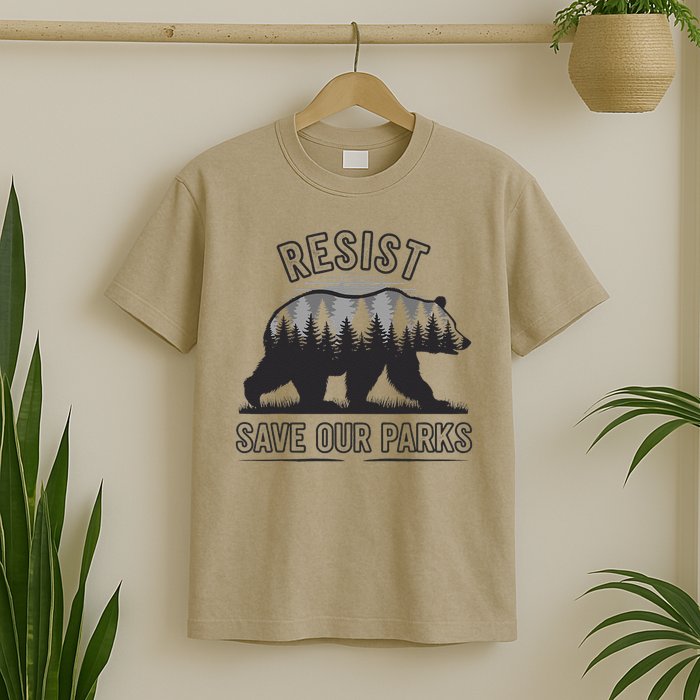 Resist Save Our Parks Bear Nature Conservation present T-Shirt
