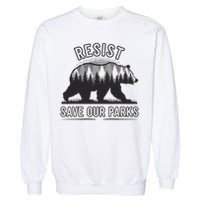 Resist Save Our Parks Bear Nature Conservation present Garment-Dyed Sweatshirt
