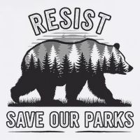 Resist Save Our Parks Bear Nature Conservation present Garment-Dyed Sweatshirt