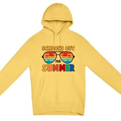 Retro Schools Out For Summer Premium Pullover Hoodie