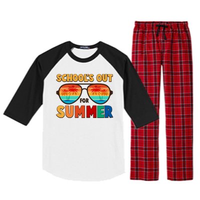 Retro Schools Out For Summer Raglan Sleeve Pajama Set