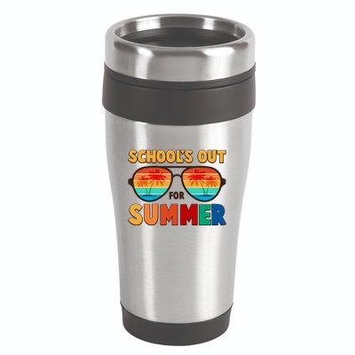 Retro Schools Out For Summer 16oz Travel Tumbler