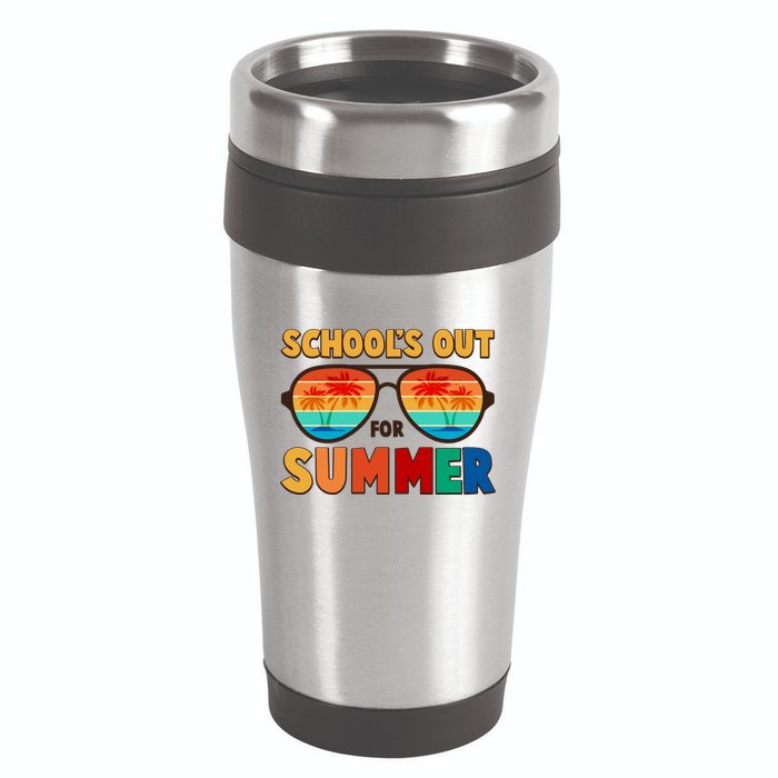 Retro Schools Out For Summer 16oz Travel Tumbler