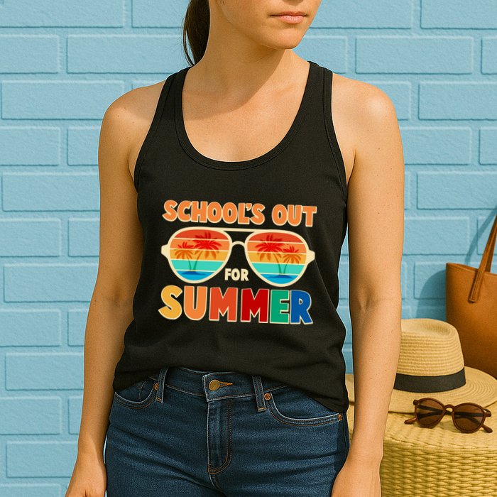 Retro Schools Out For Summer Womens Tank Top