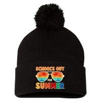 Retro Schools Out For Summer Pom Pom 12in Knit Beanie