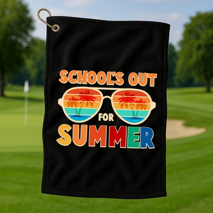 Retro Schools Out For Summer Golf Towel
