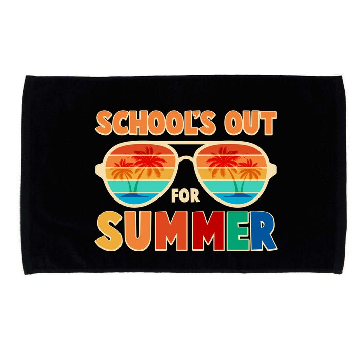 Retro Schools Out For Summer Microfiber Hand Towel
