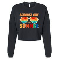 Retro Schools Out For Summer Cropped Pullover Crew