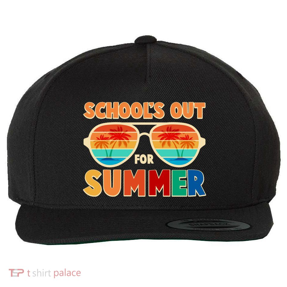 Retro Schools Out For Summer Wool Snapback Cap