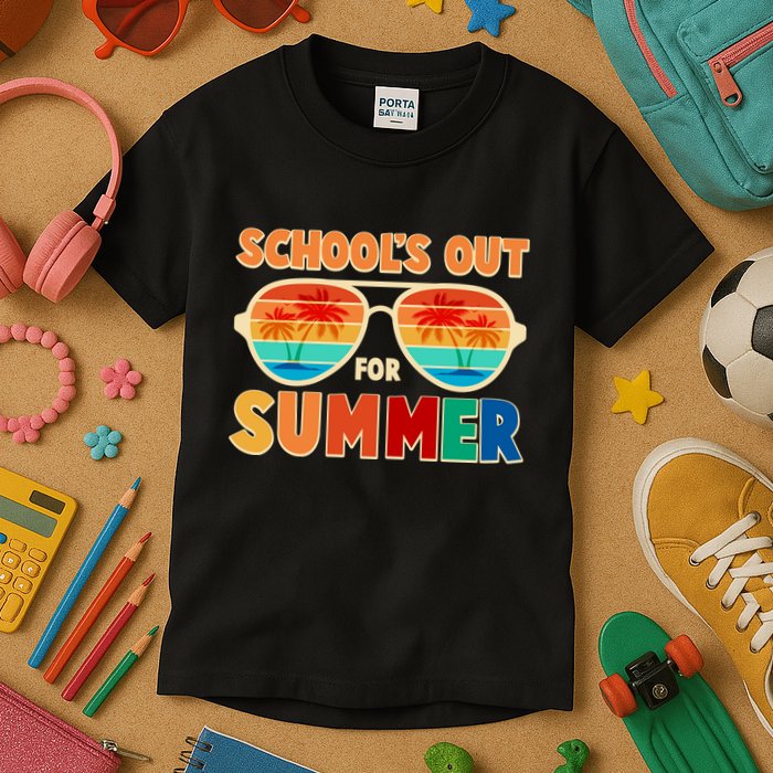 Retro Schools Out For Summer Kids T-Shirt