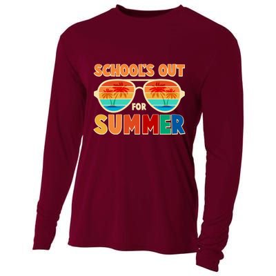 Retro Schools Out For Summer Cooling Performance Long Sleeve Crew