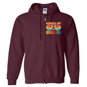 Retro Schools Out For Summer Full Zip Hoodie