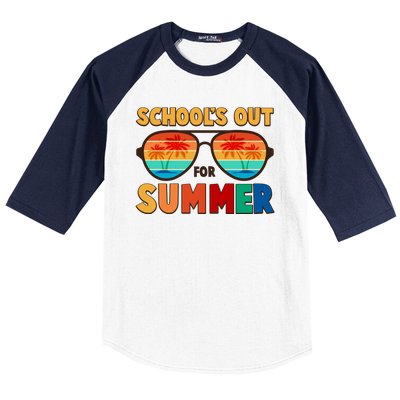 Retro Schools Out For Summer Baseball Sleeve Shirt