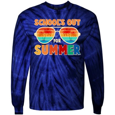 Retro Schools Out For Summer Tie-Dye Long Sleeve Shirt