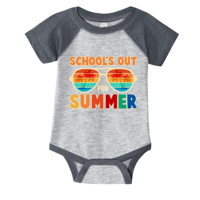 Retro Schools Out For Summer Infant Baby Jersey Bodysuit