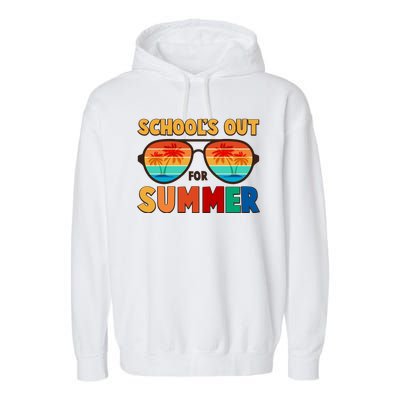 Retro Schools Out For Summer Garment-Dyed Fleece Hoodie