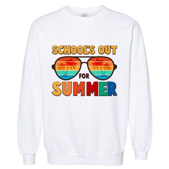 Retro Schools Out For Summer Garment-Dyed Sweatshirt