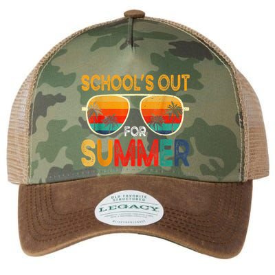 Retro Schools Out For Summer Legacy Tie Dye Trucker Hat