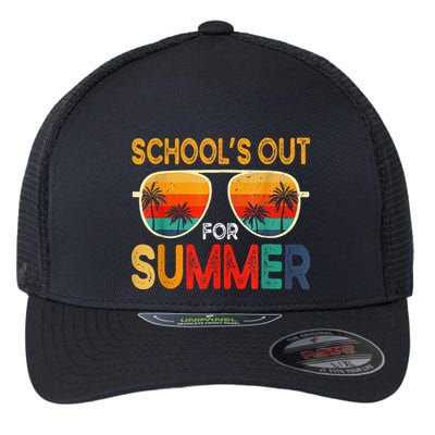 Retro Schools Out For Summer Flexfit Unipanel Trucker Cap