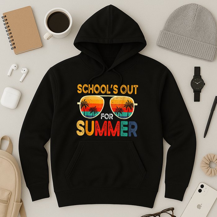 Retro Schools Out For Summer Hoodie