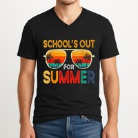 Retro Schools Out For Summer V-Neck T-Shirt