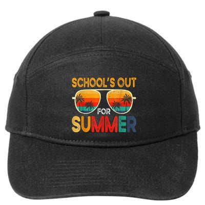 Retro Schools Out For Summer 7-Panel Snapback Hat