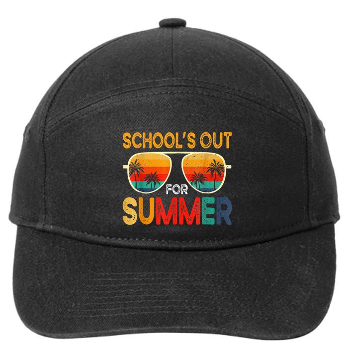 Retro Schools Out For Summer 7-Panel Snapback Hat