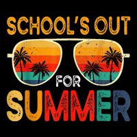 Retro Schools Out For Summer 7-Panel Snapback Hat