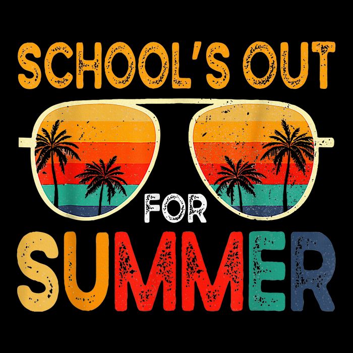 Retro Schools Out For Summer 7-Panel Snapback Hat