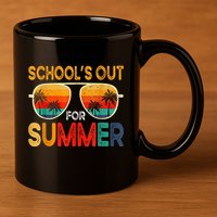 Retro Schools Out For Summer 11oz C Handle Ceramic Mug