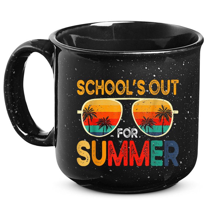 Retro Schools Out For Summer 15oz Campfire Ceramic Mug