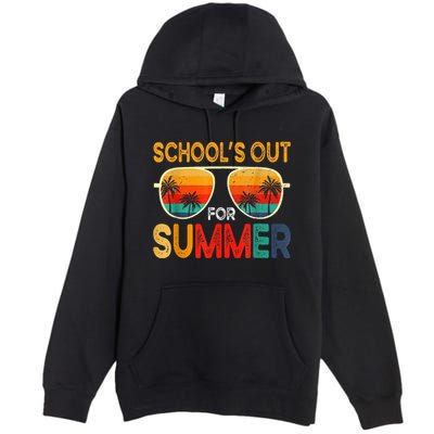 Retro Schools Out For Summer Premium Pullover Hoodie