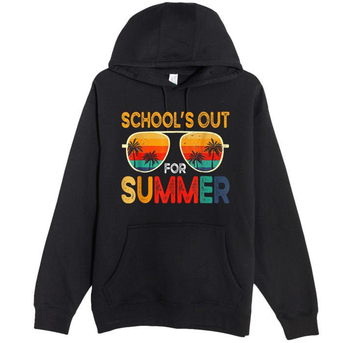 Retro Schools Out For Summer Premium Pullover Hoodie