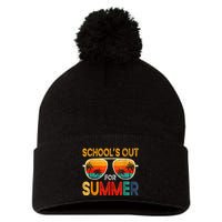 Retro Schools Out For Summer Pom Pom 12in Knit Beanie