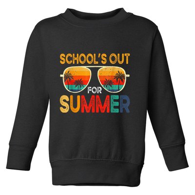 Retro Schools Out For Summer Toddler Sweatshirt