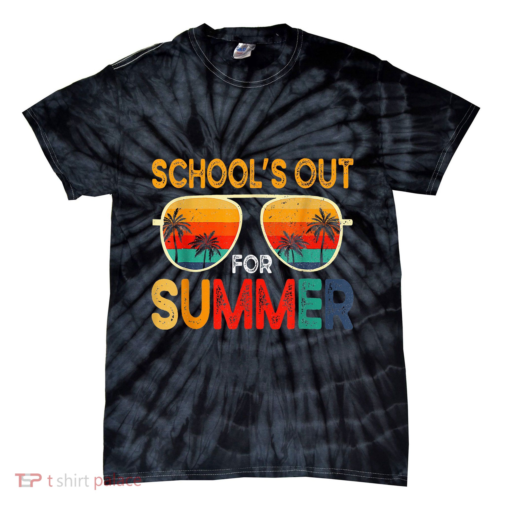 Retro Schools Out For Summer Tie-Dye T-Shirt