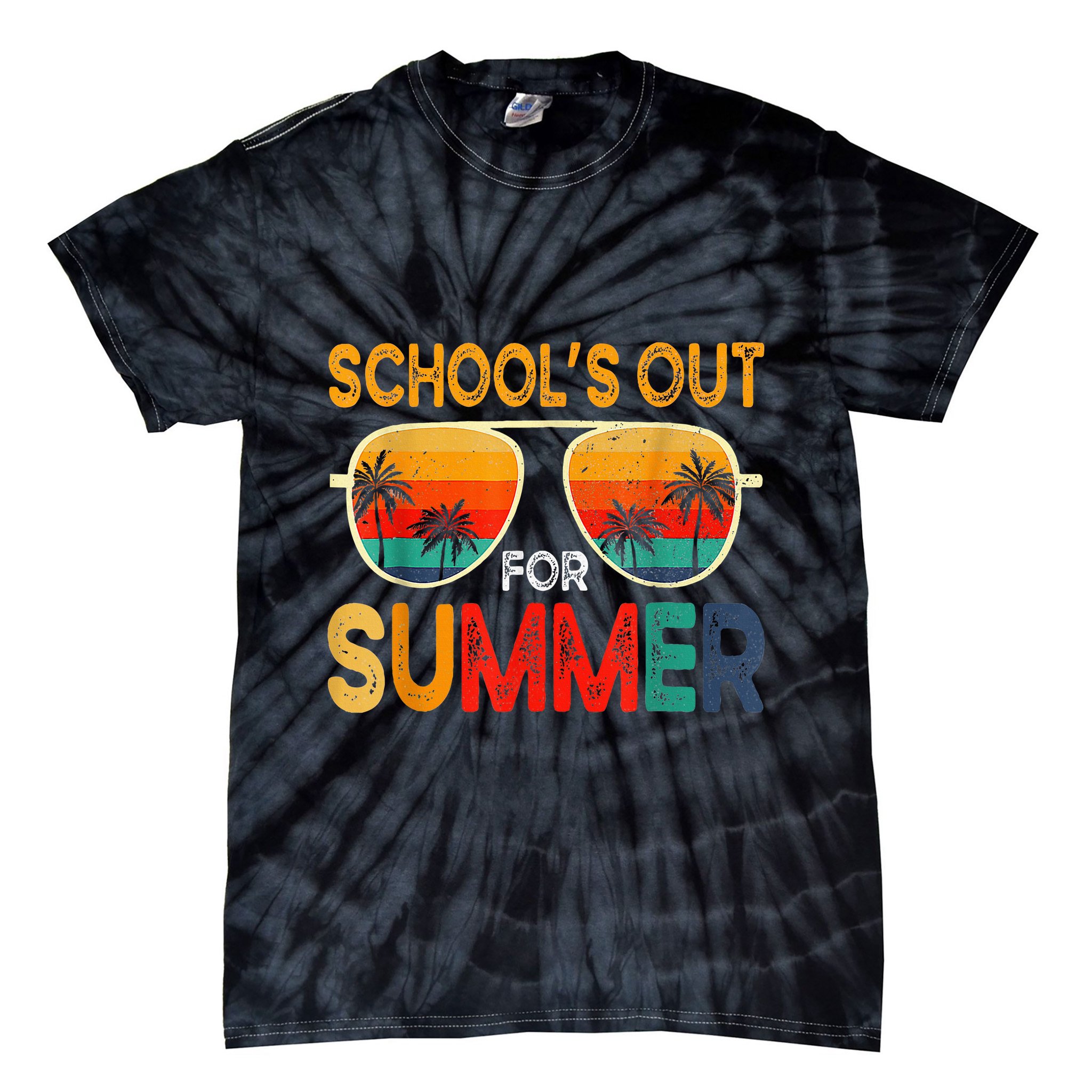 Retro Schools Out For Summer Tie-Dye T-Shirt