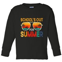 Retro Schools Out For Summer Toddler Long Sleeve Shirt