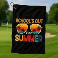 Retro Schools Out For Summer Golf Towel