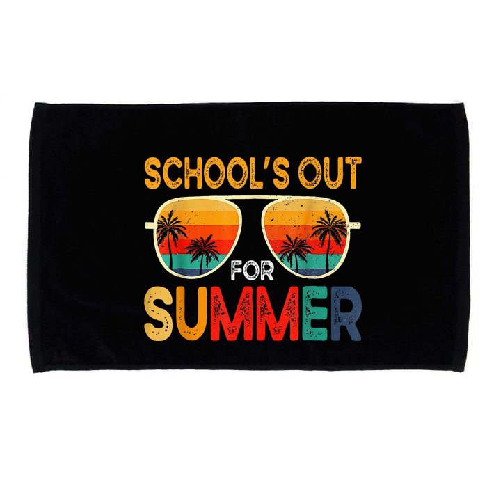 Retro Schools Out For Summer Microfiber Hand Towel