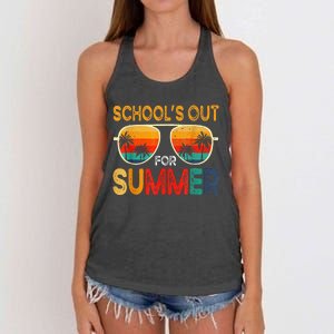 Retro Schools Out For Summer Women's Knotted Racerback Tank