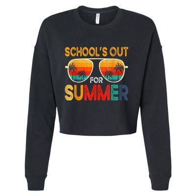 Retro Schools Out For Summer Cropped Pullover Crew