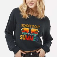 Retro Schools Out For Summer Cropped Pullover Crew