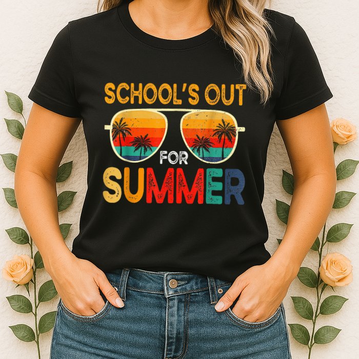 Retro Schools Out For Summer Womens T-Shirt