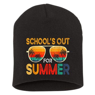Retro Schools Out For Summer Short Acrylic Beanie