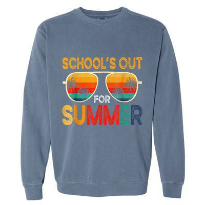 Retro Schools Out For Summer Garment-Dyed Sweatshirt