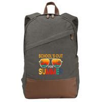 Retro Schools Out For Summer Cotton Canvas Backpack