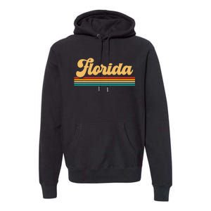 Retro State Of Florida Premium Hoodie